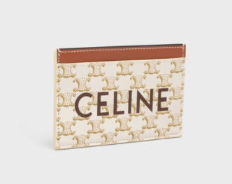 CELINE 10B702CLY01TA WOMEN WALLET WHITE/TAN