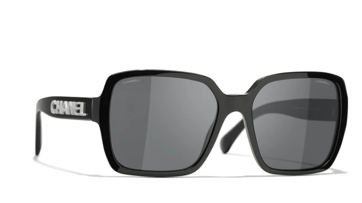 CHANEL 5408 1026 S4 56/17 WOMEN'S SUNGLASSES LOGO WHITE