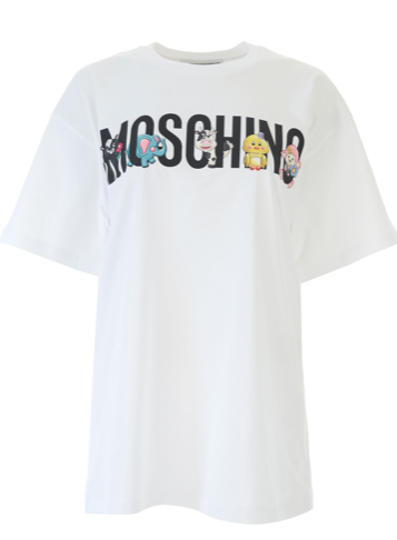 MOSCHINO T-SHIRT 0712 0441 6001 BIANCO ZOO