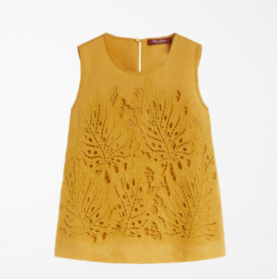 MAXMARA STUDIO 61610121600 032 - ORATA WOMEN'S TOP YELLOW