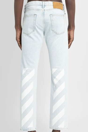 OFF WHITE JEANS OMYA147C99DEN002 BIANCO
