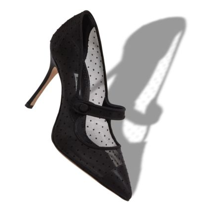 MANOLO BLAHNIK SCARPE CAMPARIMESH 421 0987 0002 NERO 10.5CM