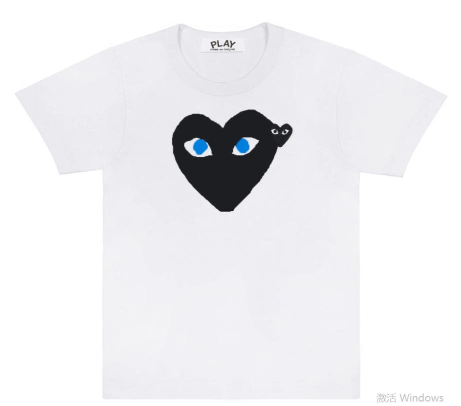 COMME DES GARCONS PLAY T-SHIRT P1T087/1 BIANCO