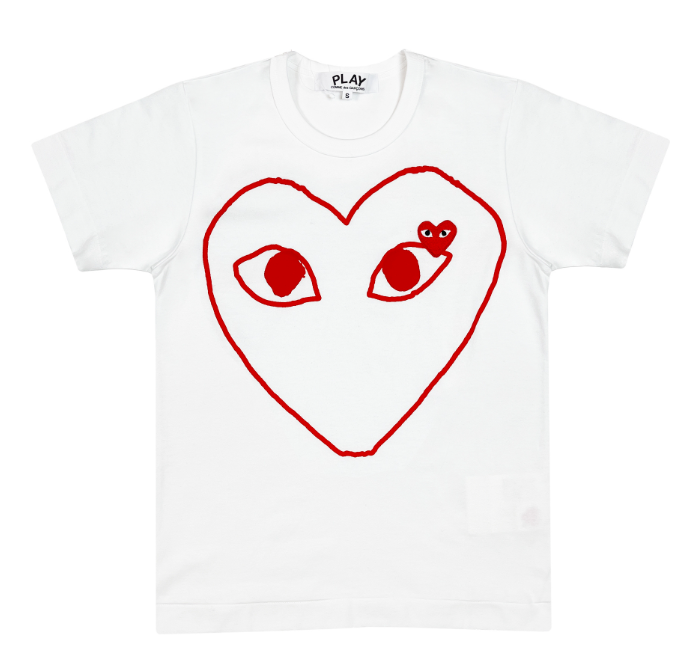 COMME DES GARCONS PLAY T-SHIRT P1T099/1 BIANCO