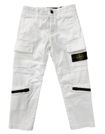 STONE ISLAND KID PANTS 761630211 V0001 BIANCO