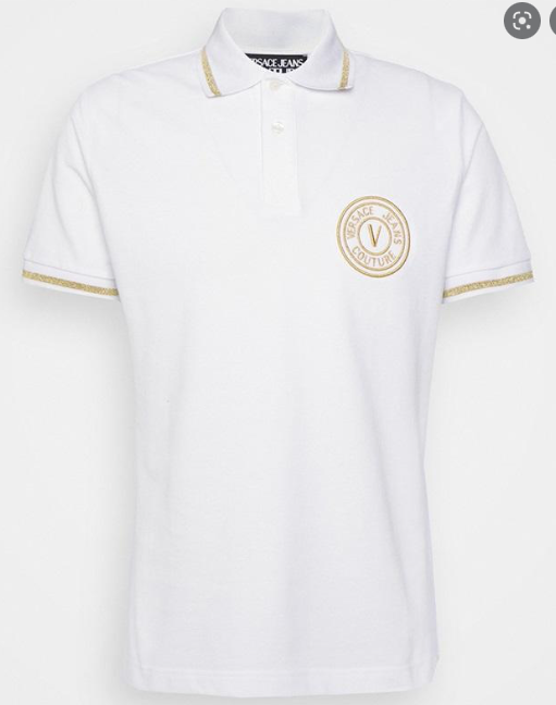 VERSACE JEANS COUTURE 73GAGT01 73UP621 MEN'S WHITE POLO
