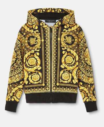 VERSACE KIDS 1000342-1A02450_5B000 KIDS HOODIE