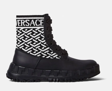 VERSACE KIDS 1006831-1A04856_2B020 KIDS BOOTS BLACK/WHITE