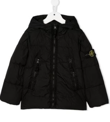 STONE ISLAND KID COAT DOWN BLOUSON 771640433 V0029 BLACK 10Y