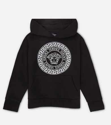 VERSACE KIDS 1001677 2B020 KIDS SWEATSHIRT BLACK (8A-14A)
