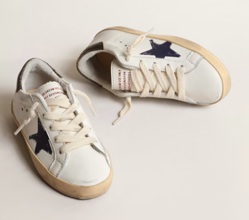 GOLDEN GOOSE GYF00270 F004340 KIDS SHOES WHITE/NAVY (28-35)