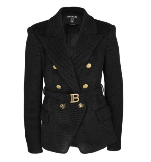 BALMAIN BS2A44-A0005 KIDS SUIT JACKET BLACK GOLD