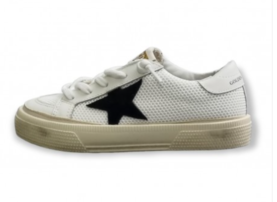 GOLDEN GOOSE GYF00504 F004220 KIDS SHOES WHITE BLACK (30-35)