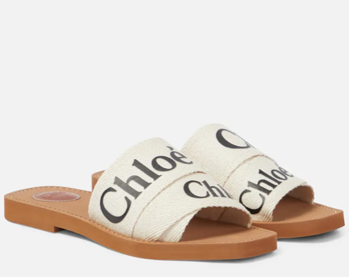CHLOE CHC19U18808 101 WHITE WOODY SANDAL