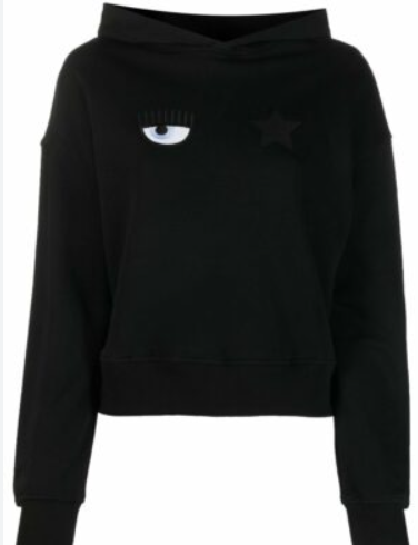 CHIARA FERRAGNI 74CBIT10 CTF02 EYE STAR SWEATSHIRT BLACK