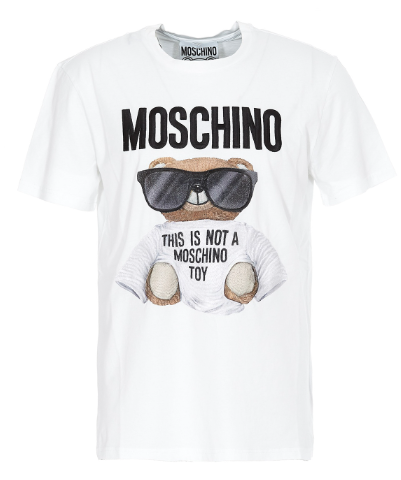 MOSCHINO T0702 5240 2001 T-SHIRT GLASSES BEAR WHITE