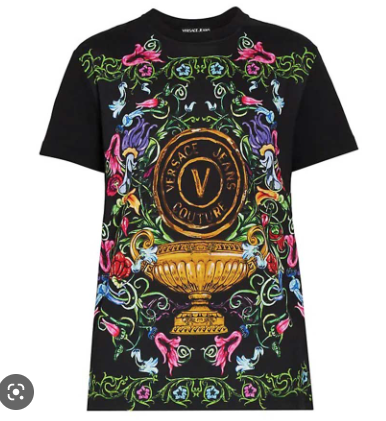 VERSACE JEANS COUTURE 74GAH6SG JS174 MAN T-SHIRT BLACK/GOLD
