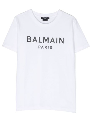 BALMAIN KIDS BS8Q71 Z0057 BOYS T-SHIRT WHITE 8A-10A