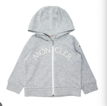 MONCLER KIDS 8G00005809AC980 FULLZIP SWEATSHIRT GREY