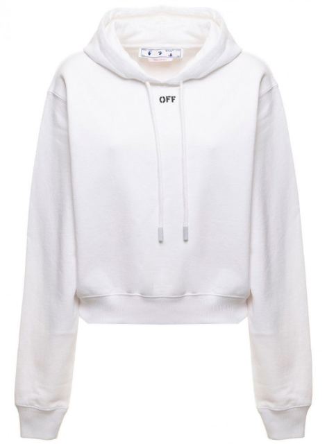 OFF WHITE OWBB016C99JER001 WOMEN'S WHITE HOODIE