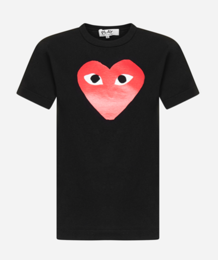 COMME DES GARCONS PLAY P1T111 1 BLACK WOMEN'S T-SHIRT
