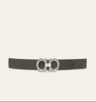 SALVATORE FERRAGAMO 230205 764066 WOMEN'S BELT BLACK-GREY