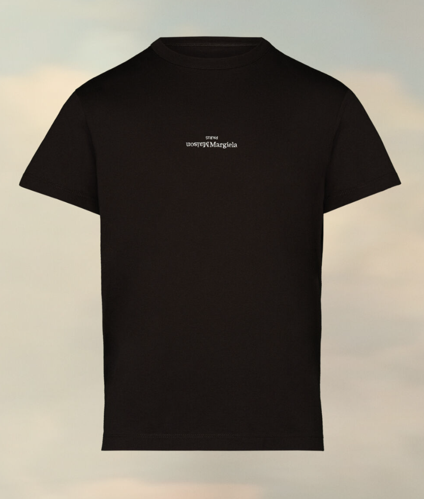 MAISON MARGIELA S30GC0701S22816 900 MEN'S T-SHIRT CON LOGO DISTORTO NERO