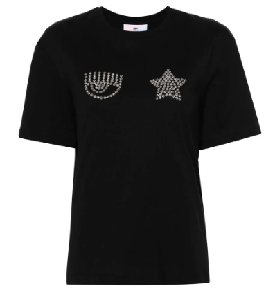 CHIARA FERRAGNI 76CBHG01 CJG01 WOMEN'S BLACK T-SHIRT