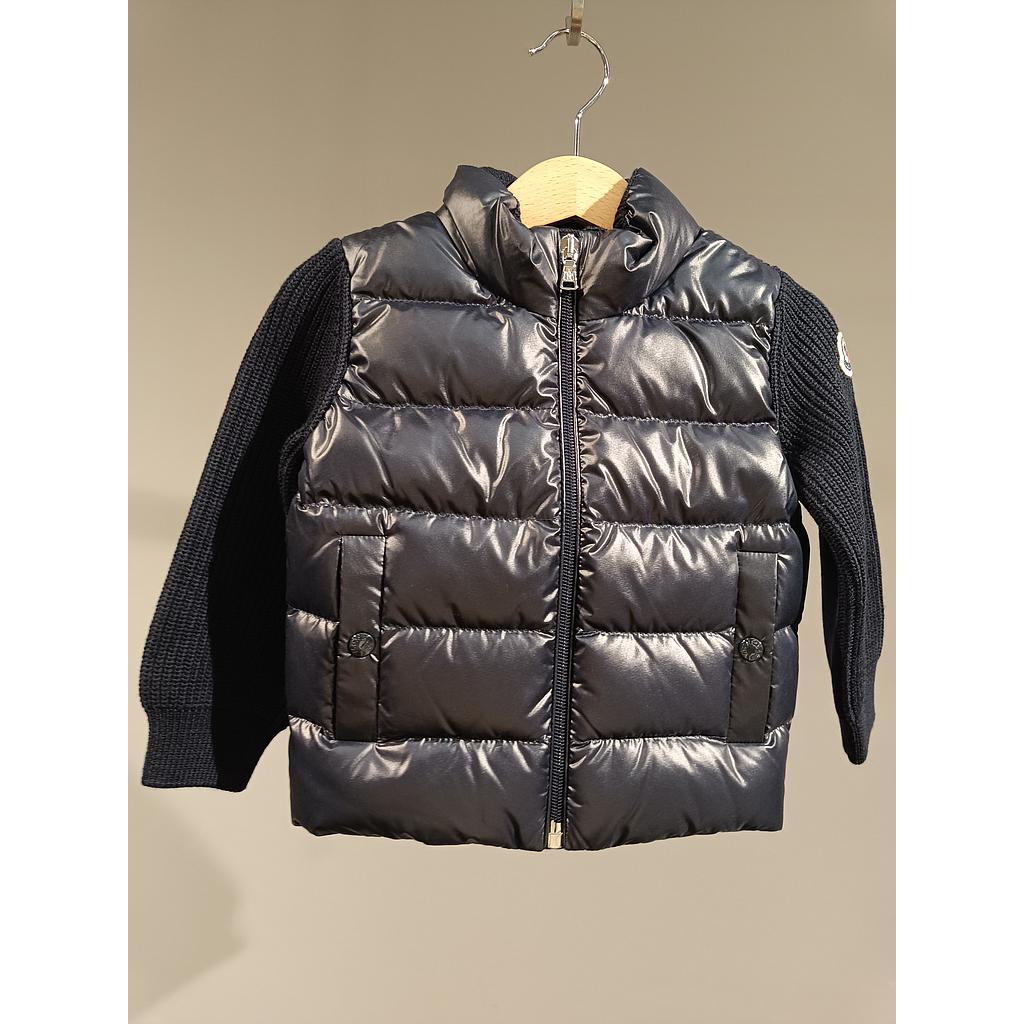 MONCLER KIDS 9B00003 M1131K BOY'S CARDIGAN TRICOT 742 NAVY 