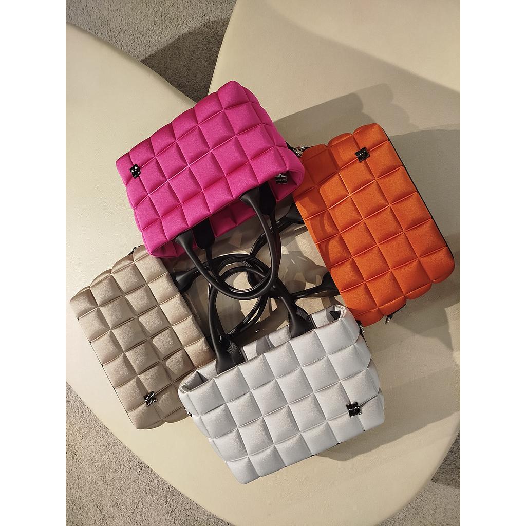 BPRIME OXFORD 50 SMALL WOMEN'S BAG BIANCO/BEIGE/FUCSIA/ARANCIO