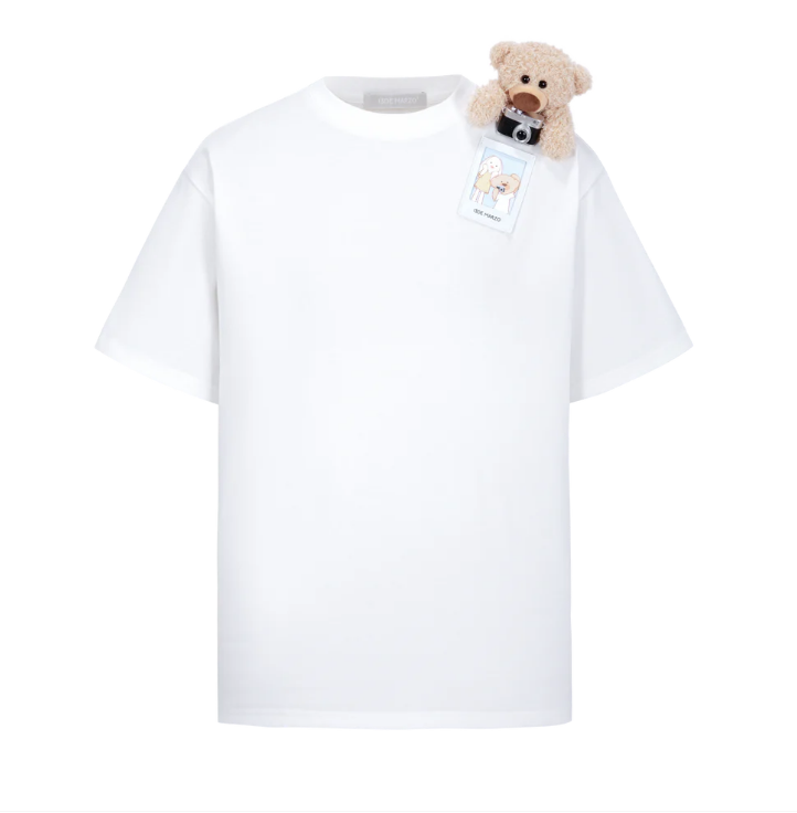 13DE MARZO 1703 BEAR INSTANT PHOTO T-SHIRT WHITE