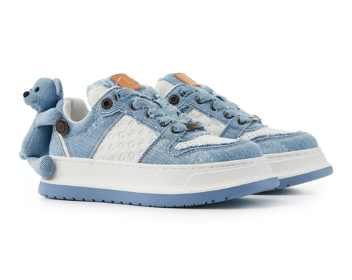 13DE MARZO MZ2507902 BEAR DENIM SNEAKER DENIM/WHITE