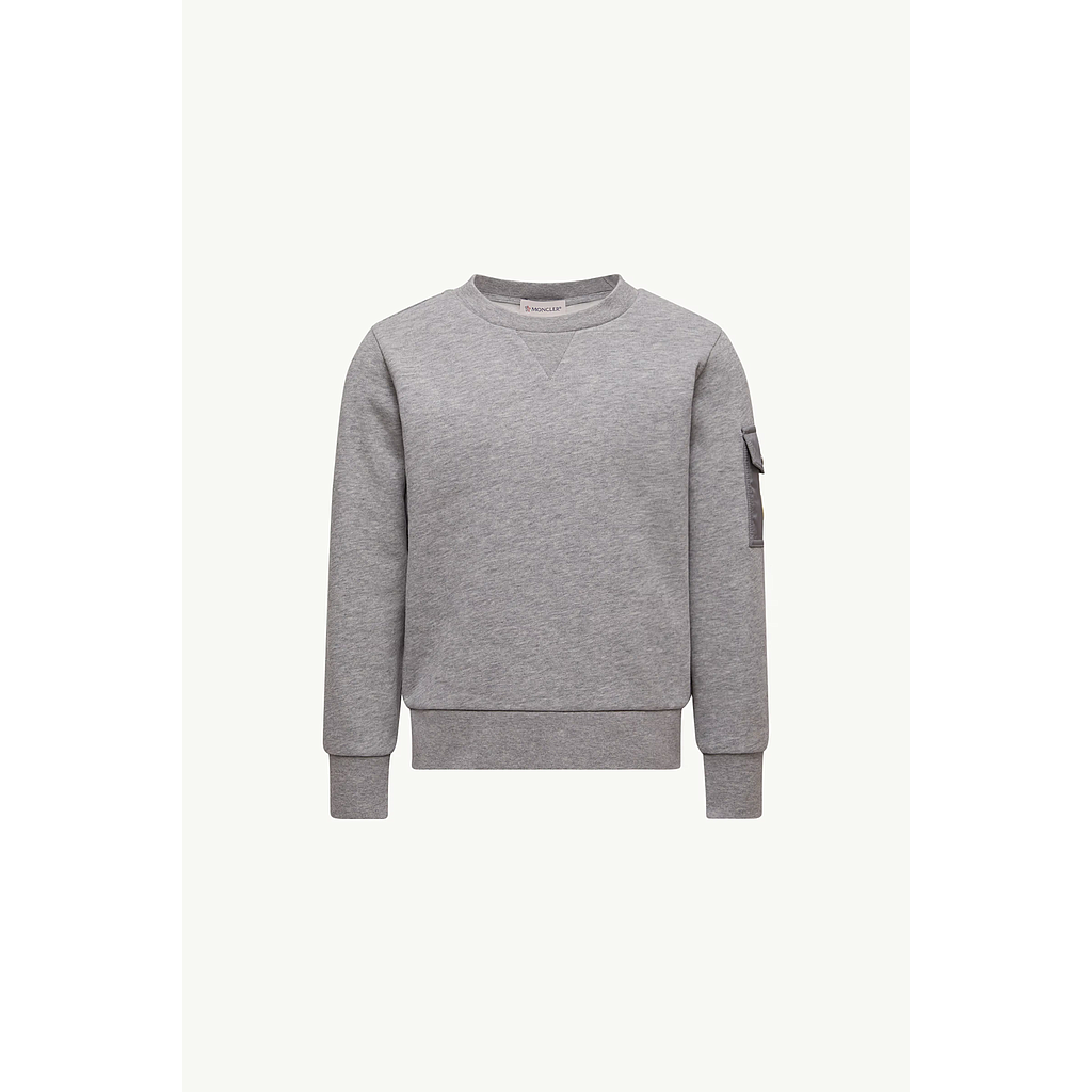 MONCLER KIDS K2954 8G00024 899PS BOY'S SWEATSHIRT GREY (8A-10A)