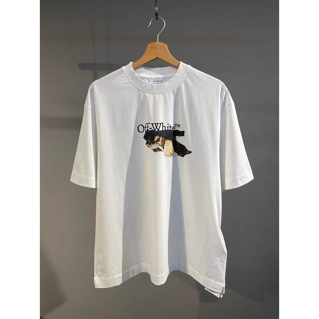 OFF WHITE OMAA120F25JER00U 0110 MEN'S TEE WHITE
