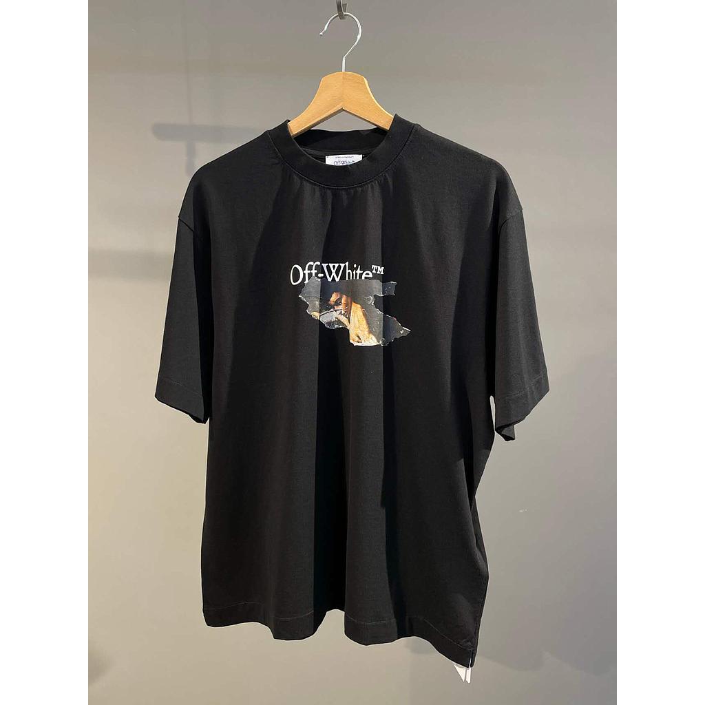 OFF WHITE OMAA120F25JER00U 1001 MEN'S TEE BLACK