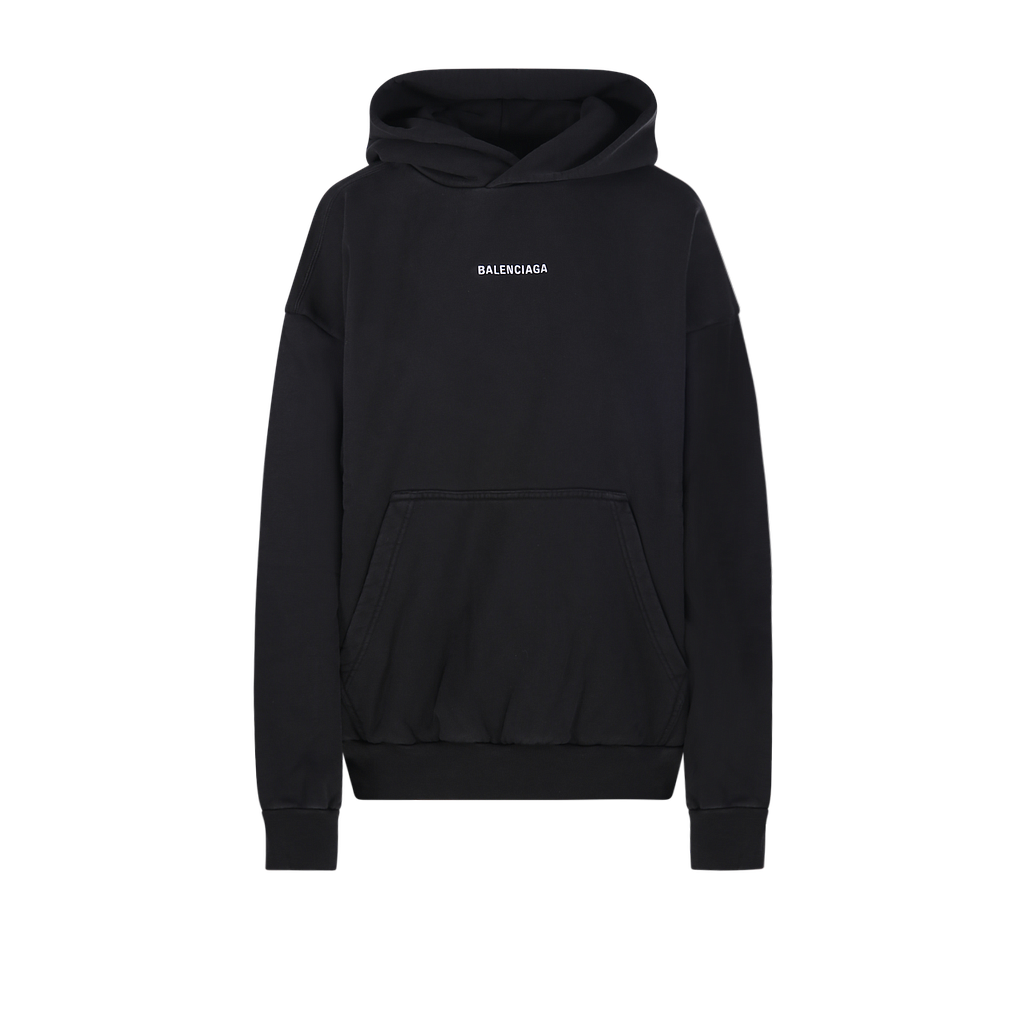 BALENCIAGA 767877.TRVJ3 1569 WOMEN'S HOODIE BLACK