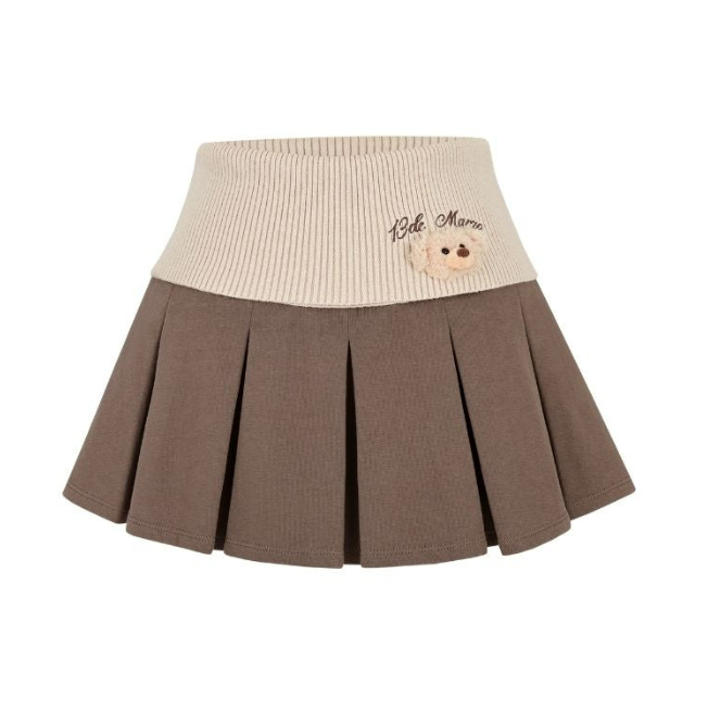 13DE MARZO MZ2508101 BEAR HEAD UPPER SKIRT BROWN 