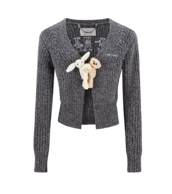 13DE MARZO MZ2509901 DOOZOO CUDDLE BUTTON CARDIGAN DARK GREY