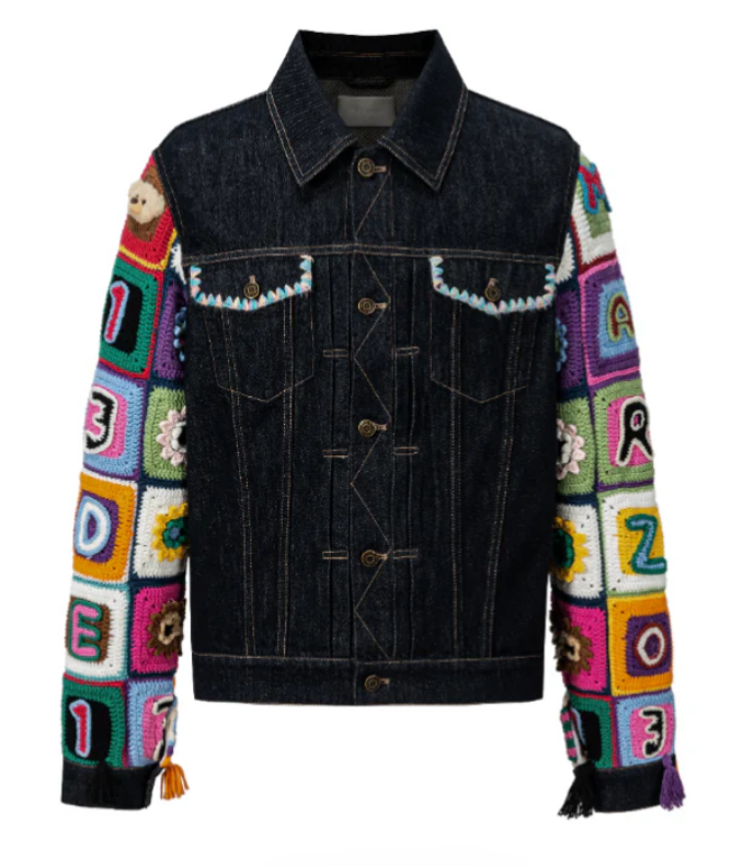 13DE MARZO MZ2515701 SQUARE PATTERN DENIM JACKET DENIM BLUE 