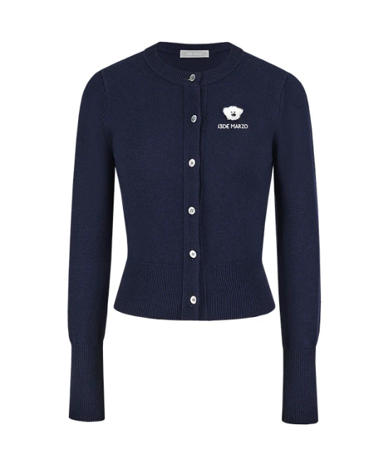 13DE MARZO MZ2600802 MINI LOGO CARDIGAN BLUE