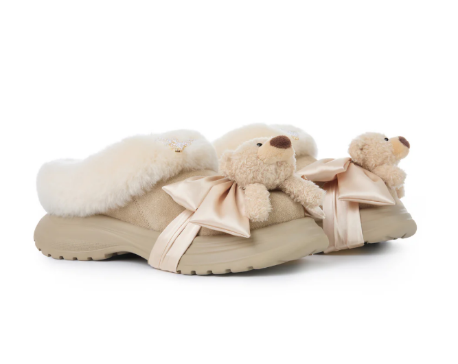 13DE MARZO MZ2505301 BEAR FUZZY SNOW SLIPPERS KHAKI