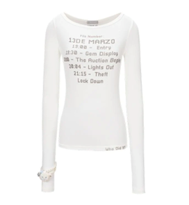13DE MARZO MZ2602601 TIMELINE PRINT UNDERSHIRT WHITE
