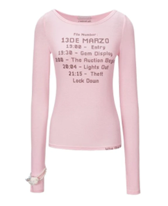 13DE MARZO MZ2602602 TIMELINE PRINT UNDERSHIRT PINK