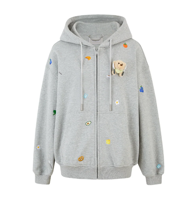 13DE MARZO MZ2603101 NUTRITION BREAKFAST BEAR HOODIE GREY