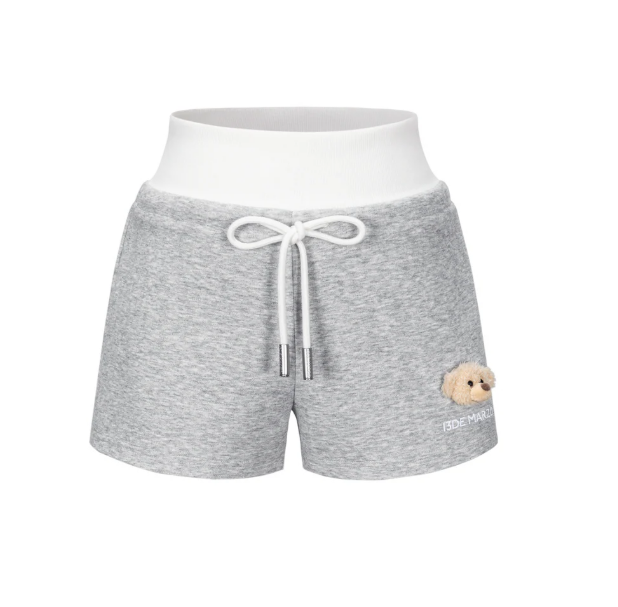 13DE MARZO MZ2604201 SPORTS SHORTS WITH DOUBLE WAISTBAND GREY