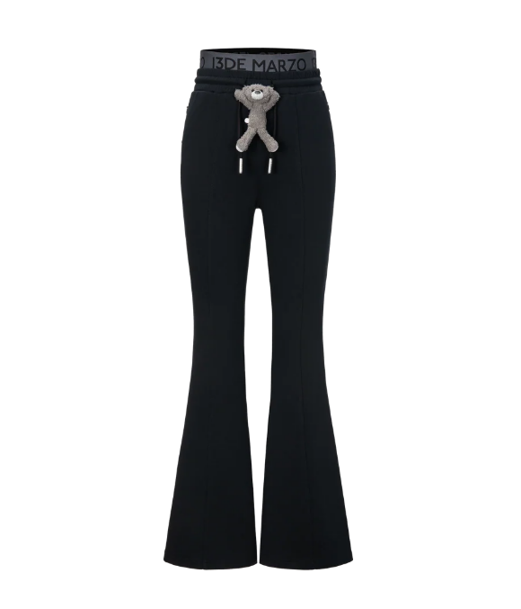 13DE MARZO MZ2607001 LOGO BAND SPORTS PANTS BLACK