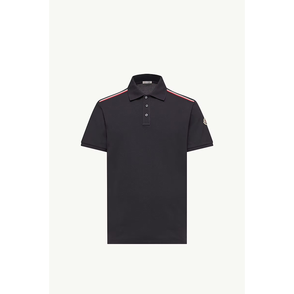 MONCLER L10918A0003189A1677X MEN'S POLO DARK BLUE