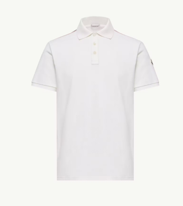 MONCLER L10918A0003189A16034 MEN'S POLO WHITE
