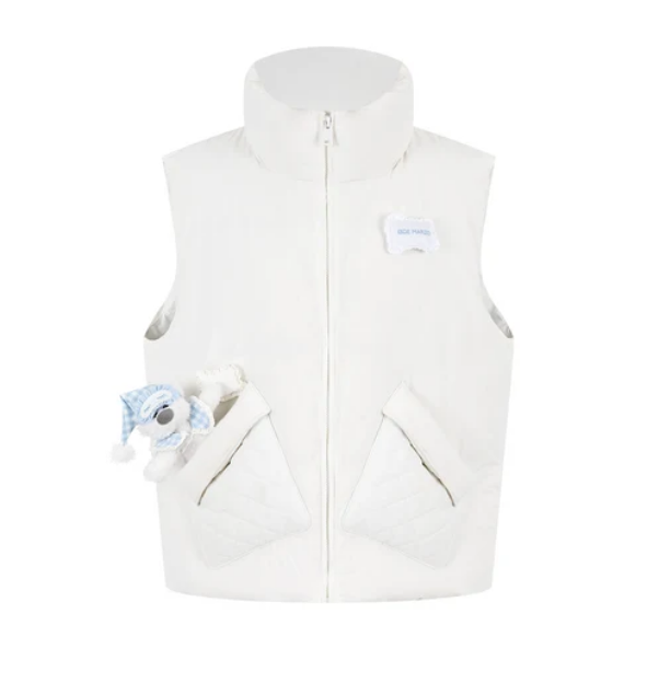 13DE MARZO MZ2611302 NIGHTY NIGHT BEAR DOWN VEST WHITE