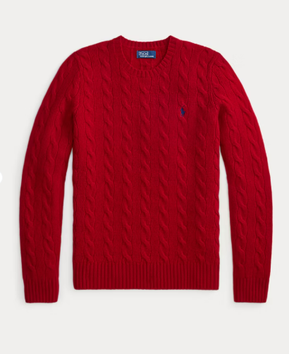 POLO RALPH LAUREN 211971865 505 WOMEN'S SWEATER RED